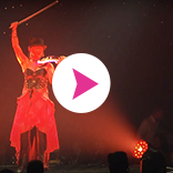 Sarah Mallock, electric LED violinist, performing Game of Thrones